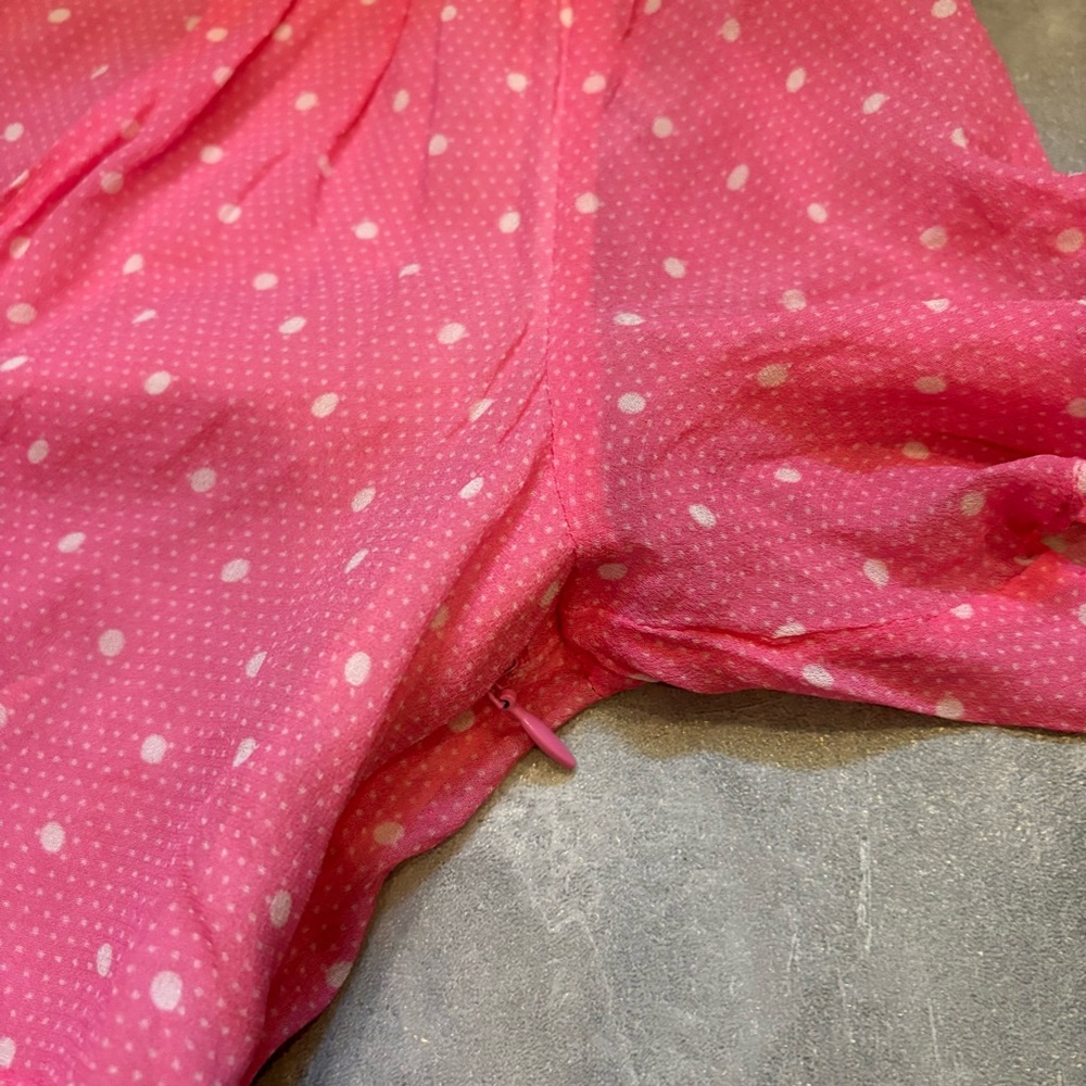 LOVESHACKFANCY Azreal Pink Ruffled Mini Dress Size 00 - Picture 4 of 10